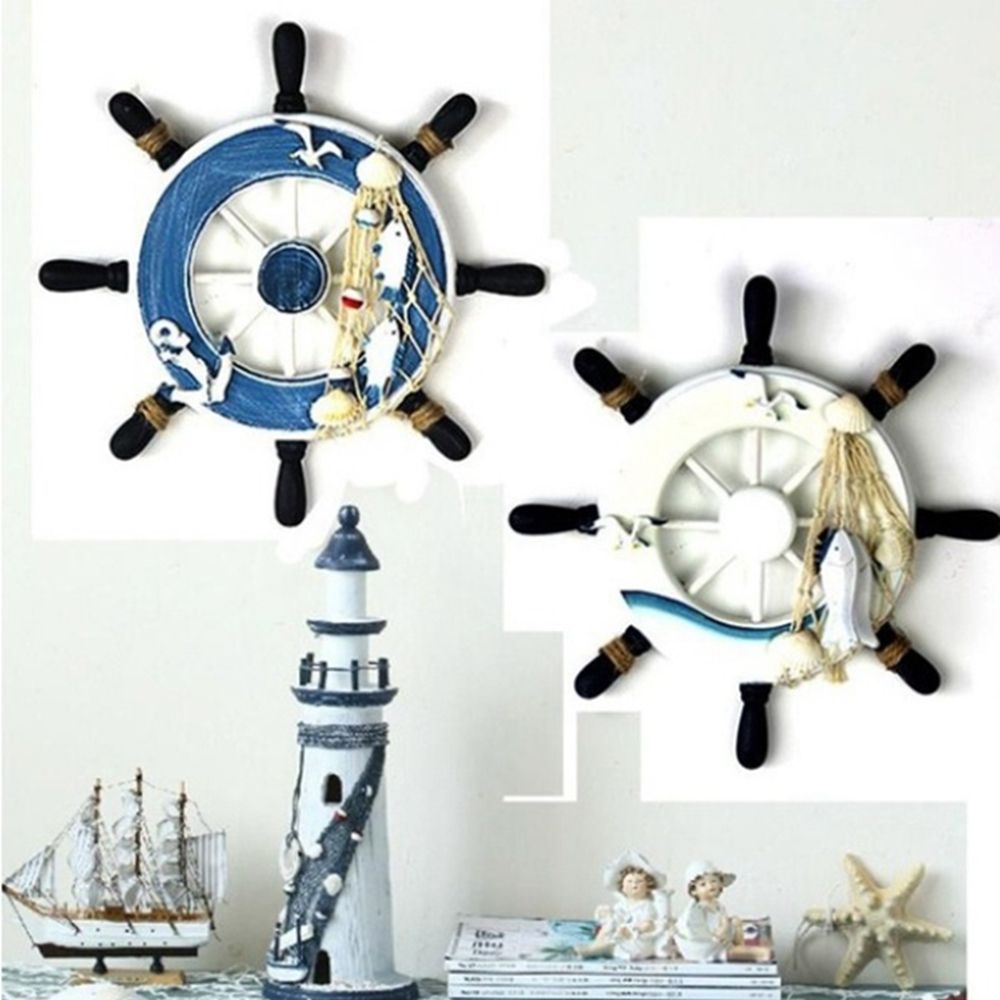 Fishing Boat Steering Wheel - Decoración de estilo mediterráneo, artesanía, arte,