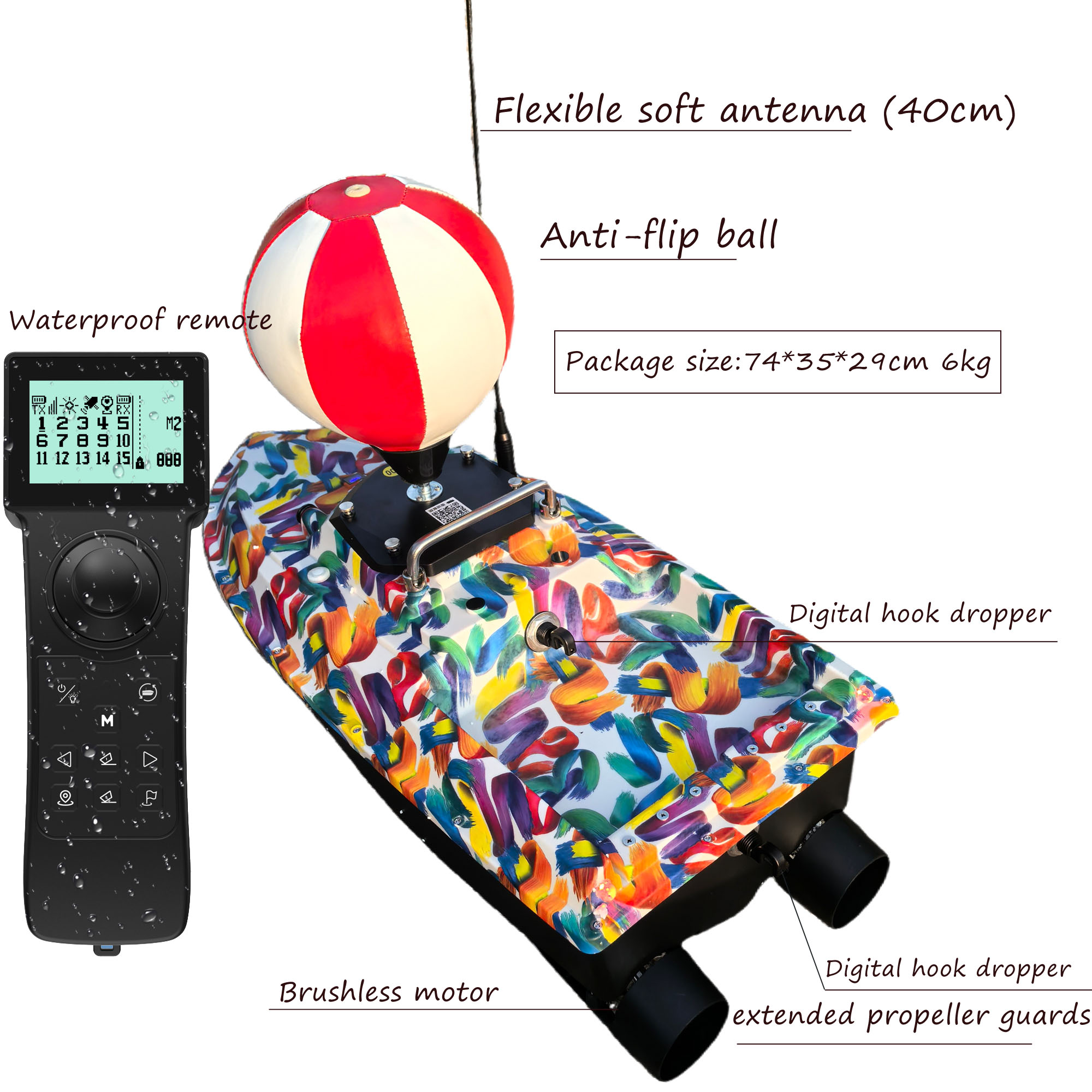 Barco de pesca con señuelos RC - Fishing Boat Gps reseña y precio